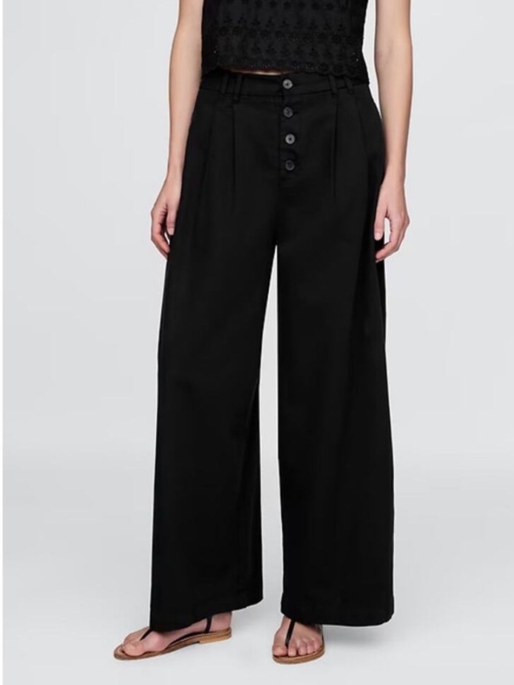 Gap x Doen Women’s High Rise Black Pants Size 6